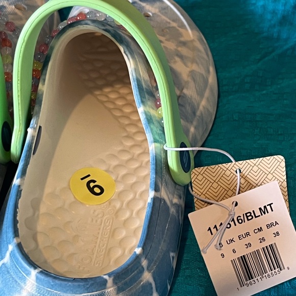 SKECHERS SHOES FOR WOMEN SIZE 9 COLOR BABY BLUE/WHITE BNWT - Picture 7 of 10